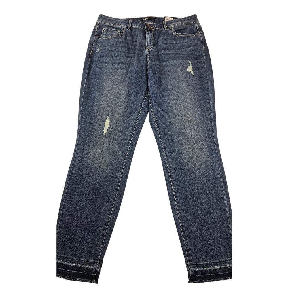 NWT Simply vera wang size 12 ankle cropped jeans stretch career casual NEW